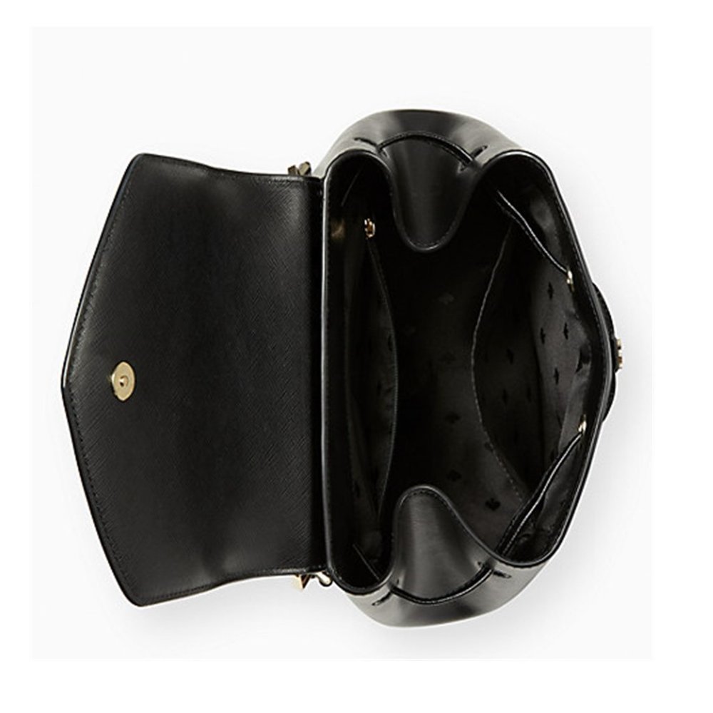 Kate Spade Black lizzie medium flap backpack - Picture 3 of 7